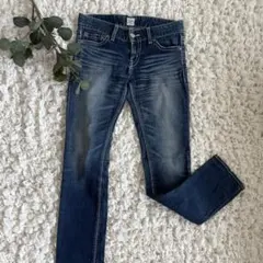 【moussy vintage】スキニーデニム　ローライズ　刺繍　27インチ