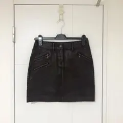 next ブラウン フェイクレザースカート ミニスカートのサムネイル