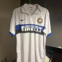 【レア】サッカー　インテル　ユニフォーム　ゲームシャツ　サネッティ　ナイキ　刺繍