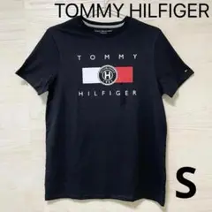 トミーヒルフィガー Tシャツ S 半袖 プリント ロゴ メンズ 綿 ブラック 黒