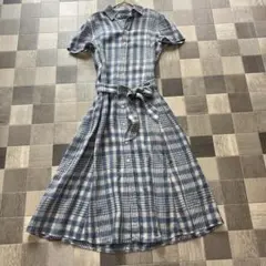 美品 現行タグ ポロラルフローレン リネン100 シャツワンピース 0 丈117