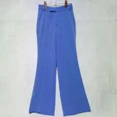 ローリーズファーム センタープレス フレアパンツ ブルー （M） 春夏爽やか