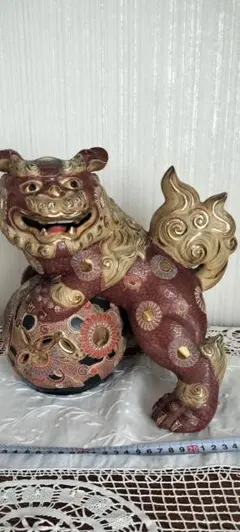 九谷焼 狛犬 獅子 置物 縁起物 ペア - メルカリ
