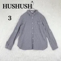 【ハッシュアッシュ】レディース 長袖 シャツ ギンガムチェック 3(L相当)