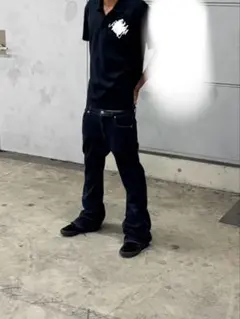 ブーツカットデニム　フレアデニム　デニムジーンズ　ブラックswag y2kのサムネイル
