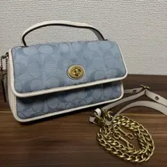 coach コーチ ショルダーバッグ デニム シグネチャー