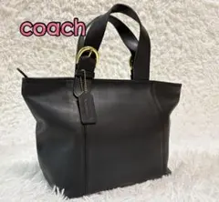 極美品✨オールドコーチ ハンドバッグ フルグレインレザー ブラック