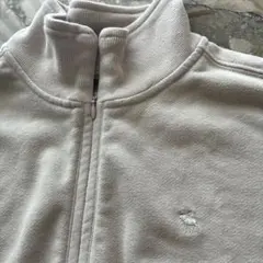 アバクロ　ピンクベージュ ハーフジップ スウェット