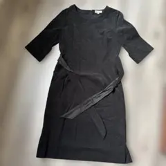 MARGARET HOWELL 黒 七分袖 ワンピース