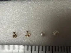 K10ピアス・チタン淡水パールピアスセット