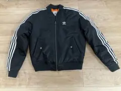 adidas MA-1ジャケット M 黒 オレンジ裏地