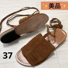 MAURO de BARI マウロディバリ レザーストラップサンダル　37 23のサムネイル