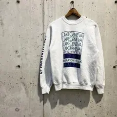 90sフルーツオブザルームUSA製 スウェット シャツ トレーナー 袖プリント