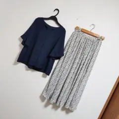 まとめ売り*コーデ売り*キレイめ*ブラウス*花柄スカート*Lサイズ*ママ*仕事着