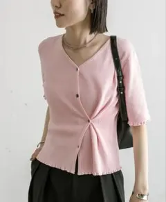 【新品タグ付き】mystic半袖レイヤードカーディガン