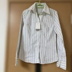 新品　タグ付　ストライプ 長袖シャツ 11号　開襟