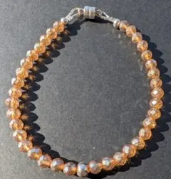 シャンパンカラークォーツ 4mm ハンドメイド ブレスレット