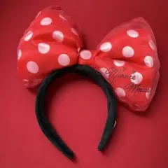 ミニーマウス 水玉リボンヘアカチューシャ