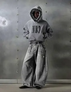 ワイド バギーデニム elev g.e.e.k 地底人 Menes QS86