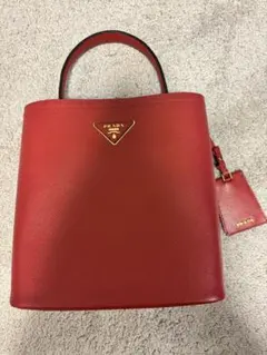 美品✨PRADA ウィッカー カゴバッグ レッド - メルカリ