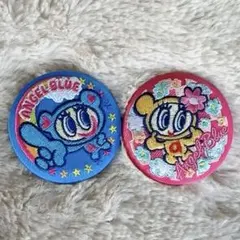 ANGEL BLUE エンジェルブルー　刺繍缶バッジ　２個セット　ナルミヤ