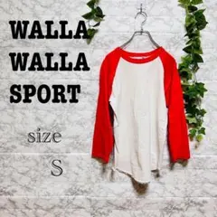 【j21】【WALLA WALLA SPORT】Tシャツ 白/赤　【S】　訳ありのサムネイル