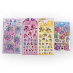 ①キャッチ！ティニピン ハチュピン ぷくぷく 立体3D シール 韓国限定