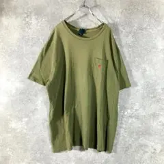 Polo by Ralph Lauren　ポケットＴシャツ　カーキ　ロゴ刺繍