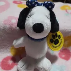 スヌーピー リボン付きキーホルダー
