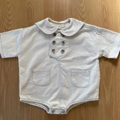 monbebe モンベベ デニムセーラーロンパース80サイズ