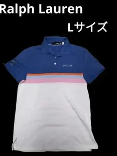 RLX ストライプポロシャツ 青/白/オレンジ/ピンク