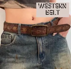 ベルト ウエスタン レザー ヴィンテージ 古着 アメカジ レトロ 90S y2K