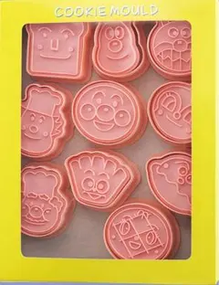 【新品】アンパンマン　キャラクター顔型クッキー型セット(10個)