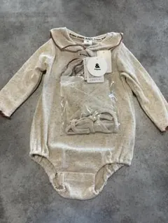 【新品未使用】&mignon アンドミニョン バースデイ 帽子付きロンパース