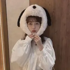 USJ スヌーピー 被り物 フリース素材