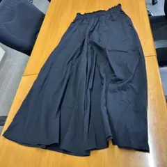 【GLOBALWORK】黒いガウチョパンツ ゴムウエスト