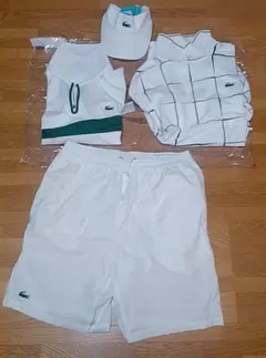 Lacoste ラコステ　ポロシャツ2 ハーフパンツ　バイザー　セット