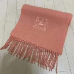 アクアスキュータム マフラー カシミヤ 無地 サーモンピンク