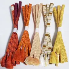 ひ*ろ様 (0871)帯締め 5点 まとめ売り 帯紐 着物 和装 小物