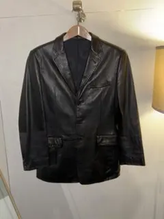 GAULTIER HOMME objet leather jacket 48
