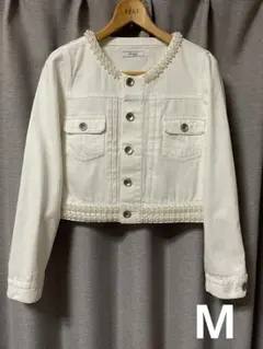 パールビジュー付きデニムジャケットのサムネイル