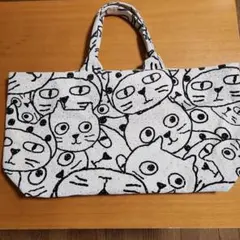 猫柄キャンバストートバッグ