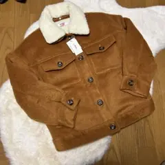 INGNI Firstイングファースト新品ムートン風ボア襟付きジャケット 150