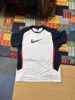 Nike DRI-FIT Tシャツ Lサイズ ホワイト/ネイビー/レッド