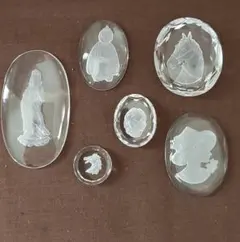水晶インタリオ　6点セット