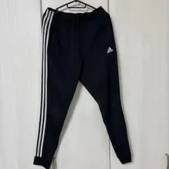 adidas プライムグリーン 黒 ジャージパンツ M
