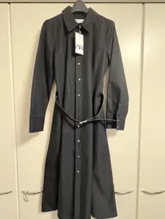新品未使用 ZARA ブラック シャツワンピース L