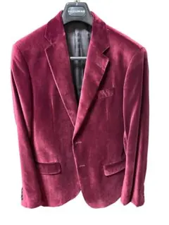 美品Emporio Armani ベロアジャケット ワインレッド 高級感 上品