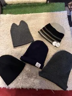 ニットキャップ男女兼用　5点セット