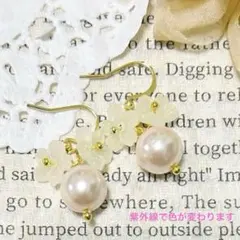 色が変化する桜のピアス　イヤリング　サージカルステンレス変更可能　可愛いシルバー